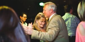 Couple dancing at a Retirement Party