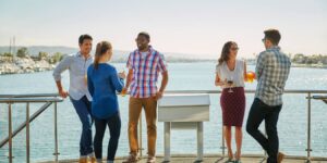 Group on a City Cruises yacht in Los Angeles