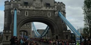 London Marathon on Tower Bridge