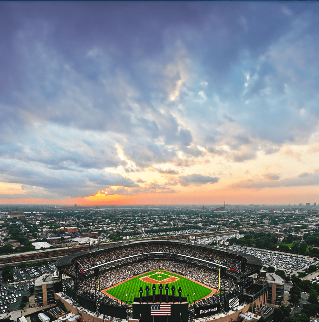 Rate Field in Chicago, home of the Chicago White Sox